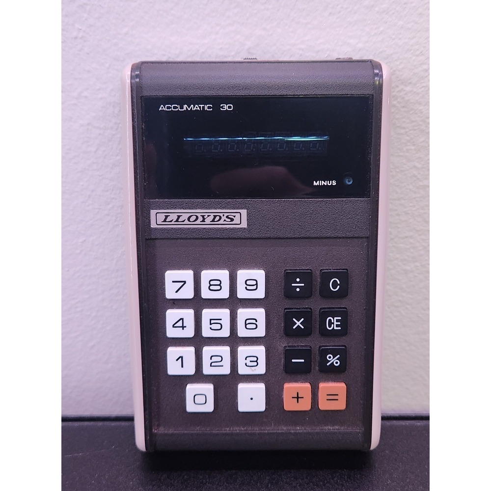 Vintage Lloyd's Automatic 70 Calculator Model EH-9036 With Case, Works